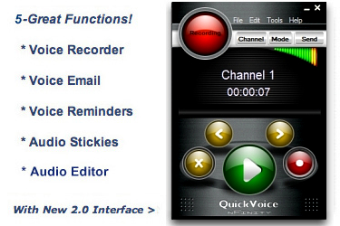 QuickVoice for OSX - Feature-rich voice recorder and voice email